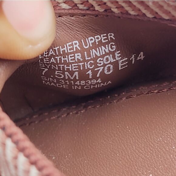 TORY BURCH Brown Leather Scrunch Ballet Flats Size 7.5 - Picture 4 of 5